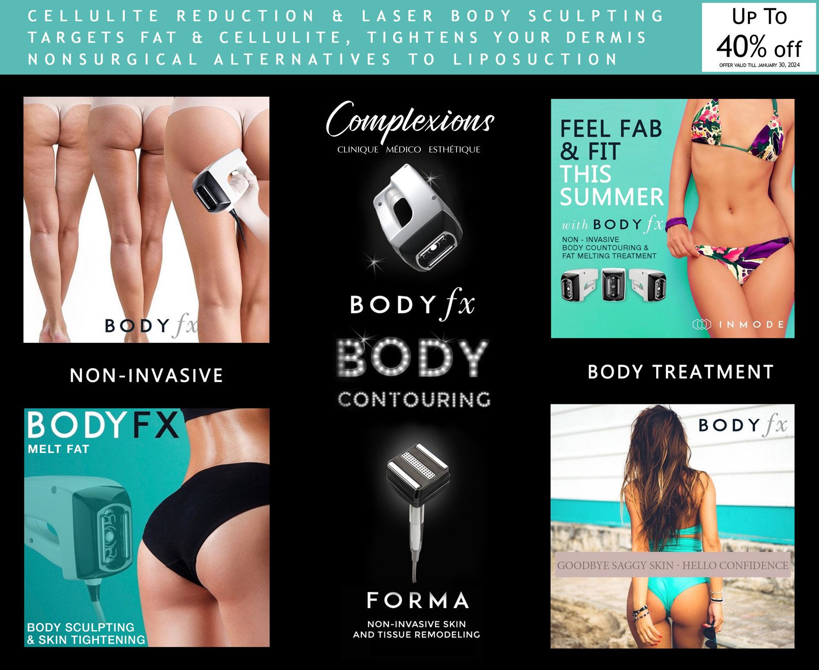 Cellulite Reduction, Fat Melting, Body Contouring Laval by BodyFX - InMode (Cellulite Reduction & Laser Body Sculpting Targets Fat & Cellulite, Tightens Your Dermis)